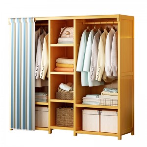 Medium simple cloth curtain wardrobe, coat rack, storage closet
