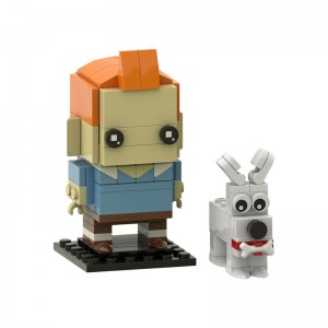 Dog square head block compatible with LEGO block