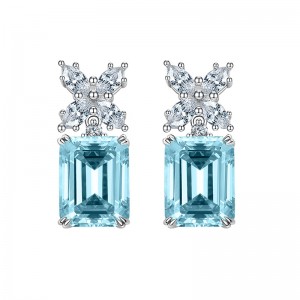7 * 9 aquamarine earrings