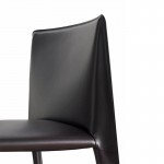 Saddle leather chair Italian light luxury dining chair simple back saddle chair