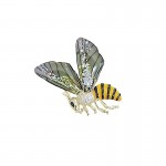 Oil dripping bee brooch