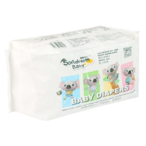 Day and night combination (6 pieces) portable dry and breathable diapers