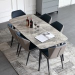 Bright rock plate family dining table