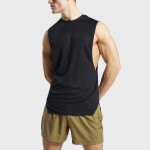 Muscle exercise fitness short sleeve cotton casual T-shirt