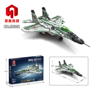 Military building block J-15 fighter aircraft assembly model