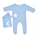 Newborn photography clothing star moon decorative knitted one-piece