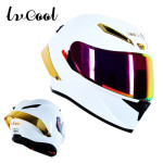 Double lens motorcycle summer men's full helmet personalized Bluetooth helmet anti fog motorcycle