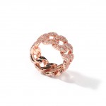 Copper Diamond hip hop ring