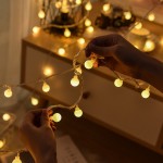 Led ball lights are twinkling with stars