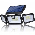 Three head remote control solar lamp