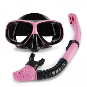 Professional snorkeling two-piece silicone full dry breathing tube
