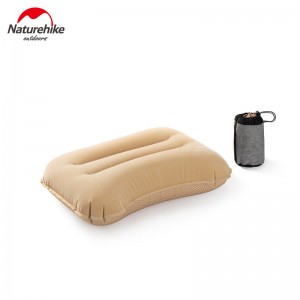Naturehiketpu flocked comfortable inflatable pillow