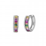 Colorful zircon earrings