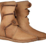 Round head flat bottom men's large boots