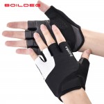 Bicycle short finger anti-skid shock absorption breathable riding gloves