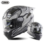Motorcycle riding helmet glass fiber reinforced plastic motorcycle full helmet space warship double mirror head helmet f