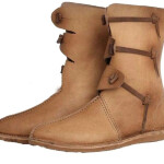 Round head flat bottom men's large boots