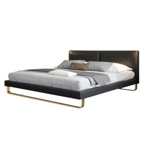 Nordic double bed 1.8m leather bed