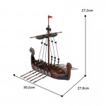 Viking ship building block toys