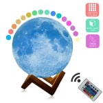 3D printing color painting moon lamp Remote control 16 color 20cm