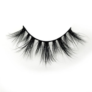 Black natural thick mink hair 3D three-dimensional multi-layer manual eyelashes one pair soft and comfortable false eyel