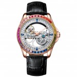 Hollowed out automatic mechanical watch men's watch color diamond