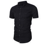 Men's Denim Short Sleeve Shirt non iron