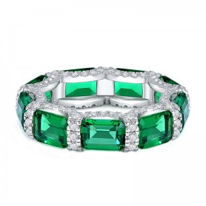 Emerald Row Ring S925 Sterling Silver