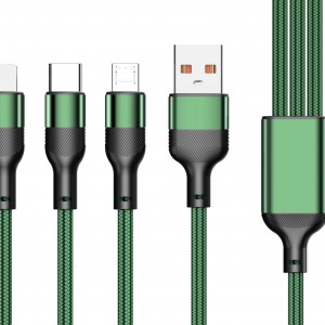 6A super fast charging data cable one for three