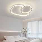 Led ceiling light in warm bedroom