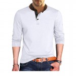 Men's standing collar polo shirt