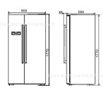 Household double door embedded refrigerator 429l 177cm frost free design