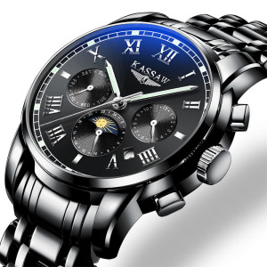 Kassaw fully automatic mechanical watch men's watch hollow luminous waterproof fine steel men's Watch