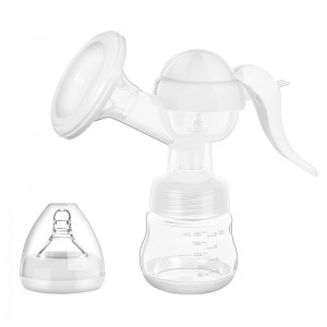 Silicone manual breast pump