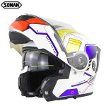 Soman motorcycle Bluetooth helmet double lens uncovering helmet motorcycle helmet ECE standard 965 Bluetooth helmet