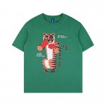 Street funny cartoon tiger print loose T-shirt