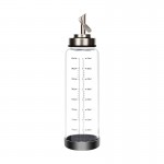 Glass oil bottle 304 stainless steel self opening and closing