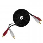 2rca red and white lotus head audio and video extension cable