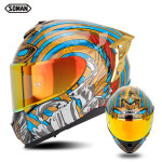 New four seasons motorcycle helmets with dual lenses