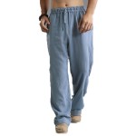 Breathable linen loose casual sports pants