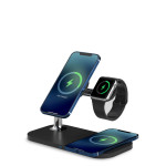 Three in one magnetic suction vertical multifunctional wireless charger for Apple mobile phone watch headset
