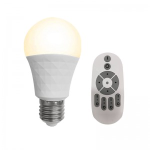 Intelligent remote control LED bulb E27 screw port