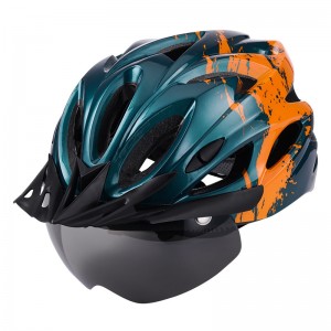 Integrated magnetic suction wind lens helmet
