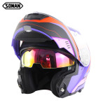 Soman motorcycle helmet double lens uncovering helmet big head circumference of four seasons motorcycle