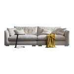 Four person 2.8m cloth sofa down latex fabric