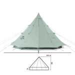 Naturehike long Indian outdoor multiplayer camping cotton pyramid tent