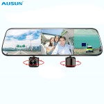 10 inch streaming media rearview mirror three lens HD night vision reversing all-in-one machine