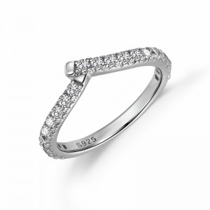 Silver Bright Row Diamond Ring