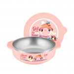 Stainless steel double ear bowl baby food supplement bowl 400ml