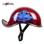 Motorcycle carbon fiber helmet male Harley ladle helmet female retro motorcycle half helmet